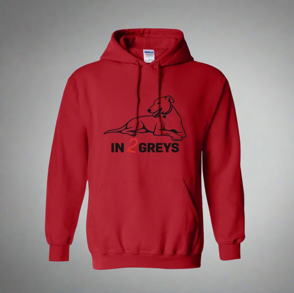 In2Greys Relaxed Greyhound Hoodie - Signature Red