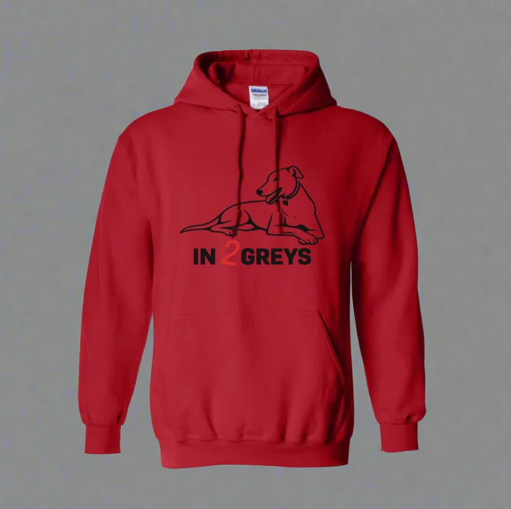 In2Greys Relaxed Greyhound Hoodie - Signature Red