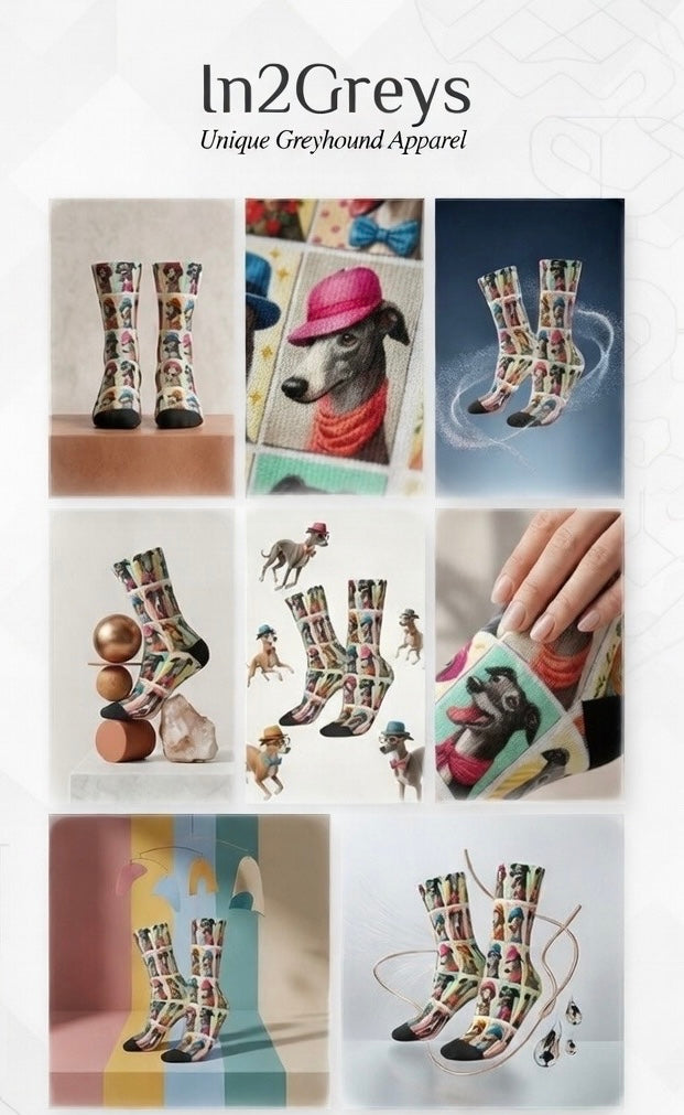 In2Greys Signature Pop-Art Greyhound Socks