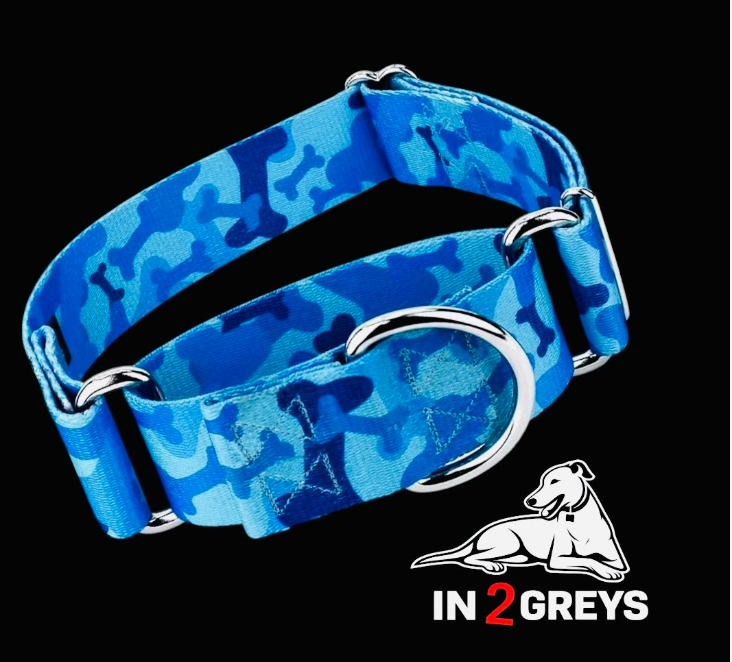 In2Greys Signature Blue Camo Martingale Collar