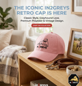 in2greys Retro Style Pink Baseball Cap – Vintage polyester Greyhound Cap (Unisex)
