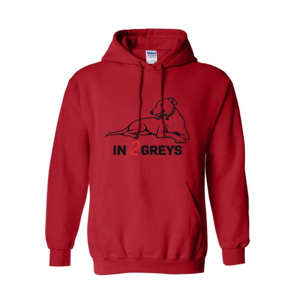 In2Greys Relaxed Greyhound Hoodie - Signature Red